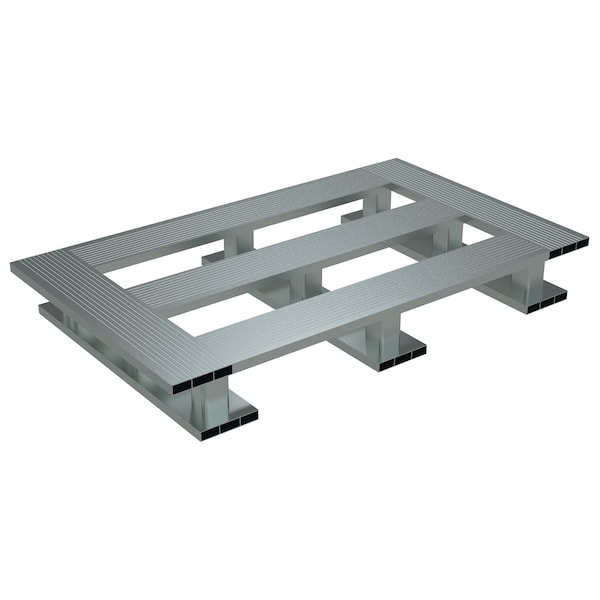 Aluminum Half Pallet, 24 in L, 48 in W, 5.0625 H